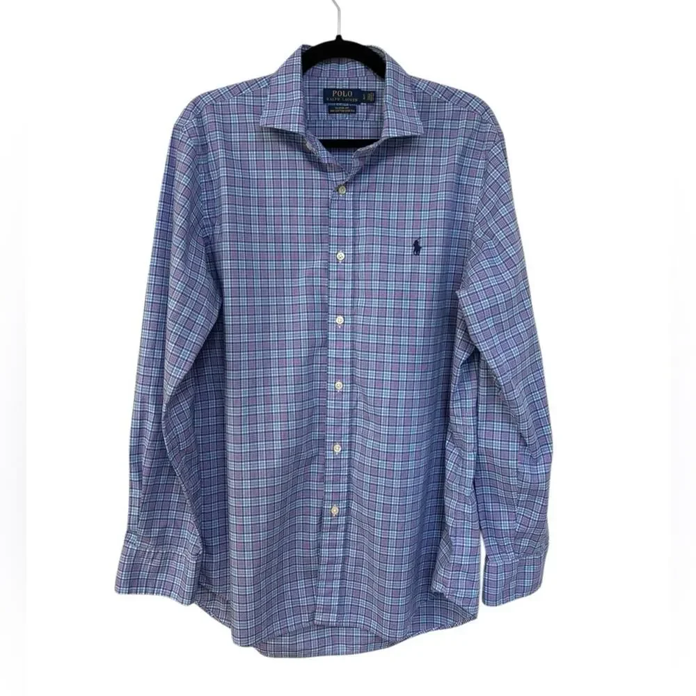 Men’s Polo Ralph Lauren 100% Cotton Stretch Button Down - Size L